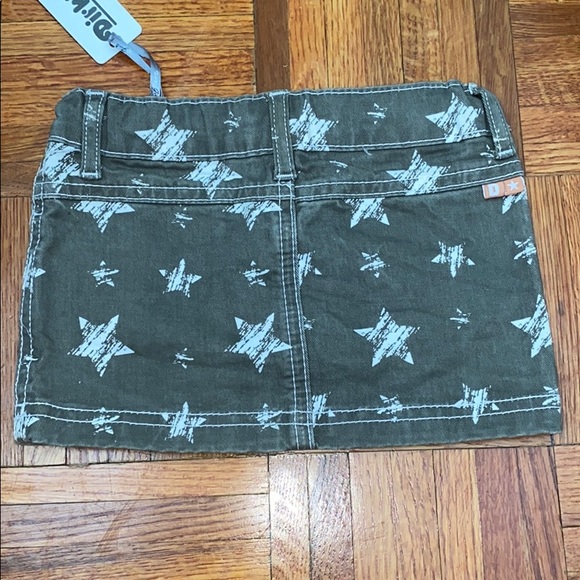 Dirkje Girls Green Star Denim Skirt - Picture 2 of 2
